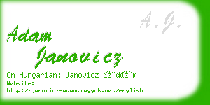 adam janovicz business card